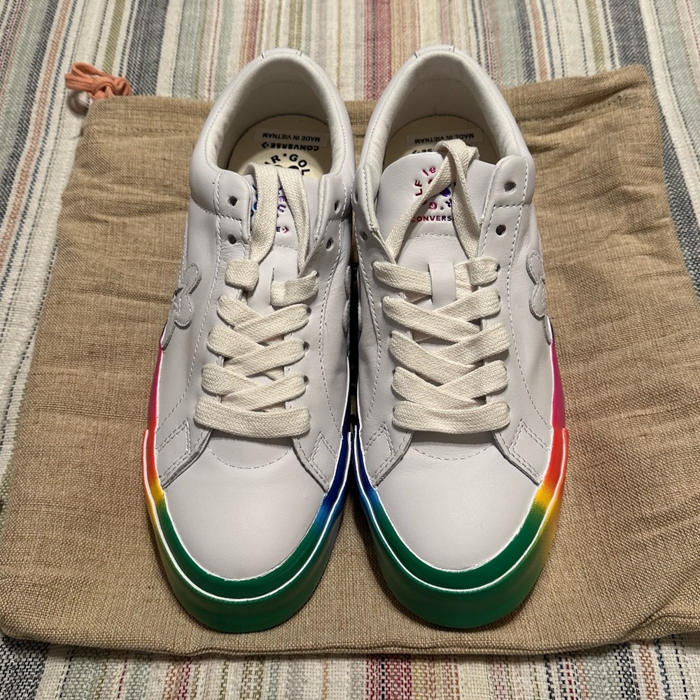 CONVERSE x Tyler The Creator Golf Le Fleur Ox Rainbow NEW - M 9.5/ W 11.5
